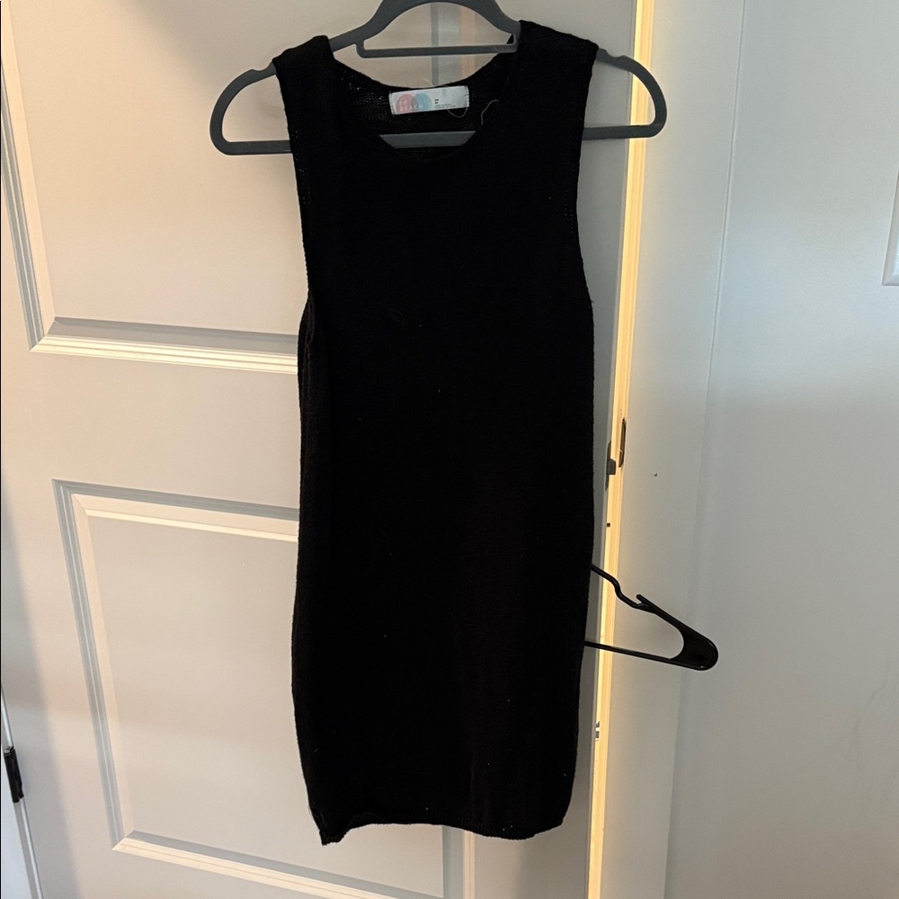 Free People Black Sleeveless Mini Dress
